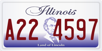 IL license plate A224597
