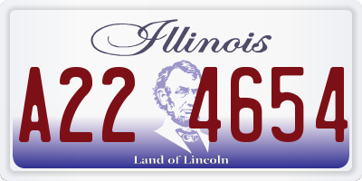 IL license plate A224654