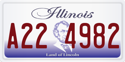 IL license plate A224982