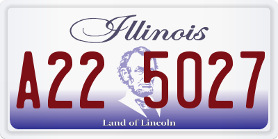 IL license plate A225027