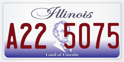 IL license plate A225075
