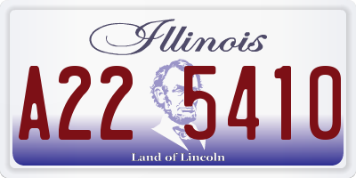 IL license plate A225410