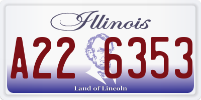 IL license plate A226353