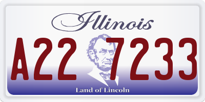 IL license plate A227233