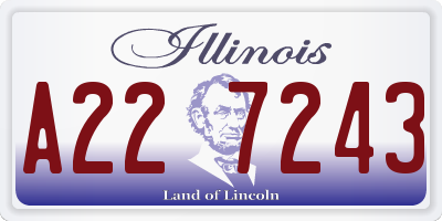 IL license plate A227243