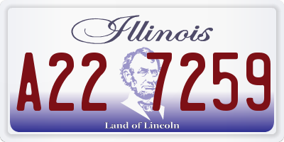 IL license plate A227259