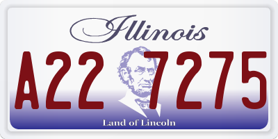 IL license plate A227275