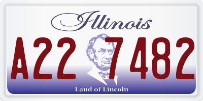IL license plate A227482