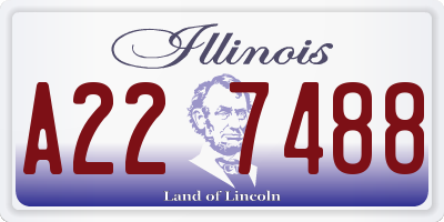 IL license plate A227488