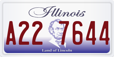 IL license plate A227644