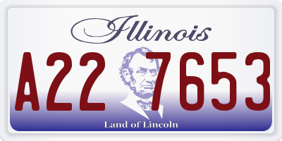 IL license plate A227653