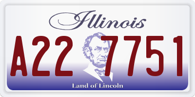 IL license plate A227751