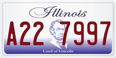IL license plate A227997