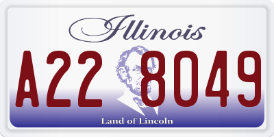 IL license plate A228049