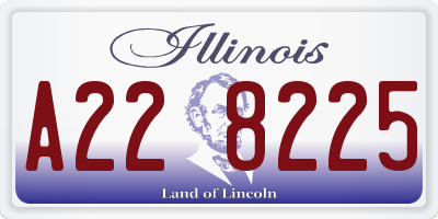 IL license plate A228225