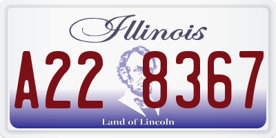 IL license plate A228367