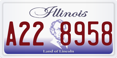 IL license plate A228958