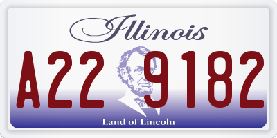 IL license plate A229182