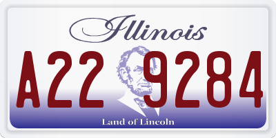 IL license plate A229284