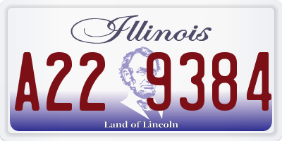 IL license plate A229384