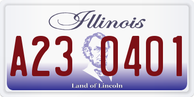 IL license plate A230401