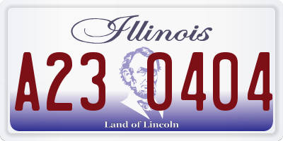 IL license plate A230404