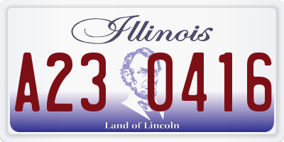 IL license plate A230416