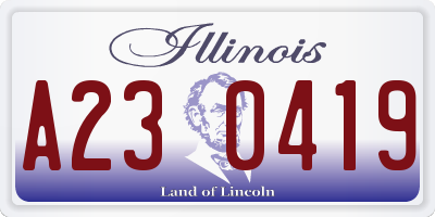 IL license plate A230419