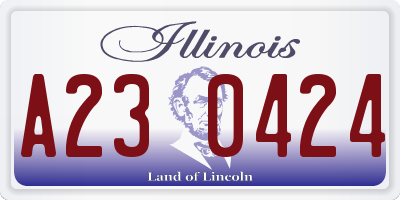 IL license plate A230424