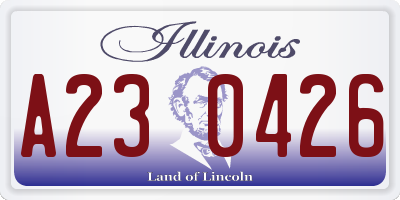 IL license plate A230426
