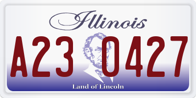 IL license plate A230427