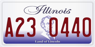 IL license plate A230440