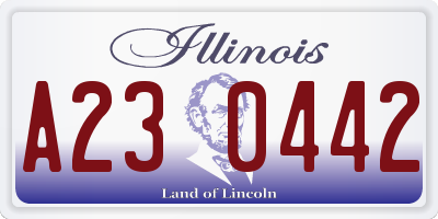 IL license plate A230442