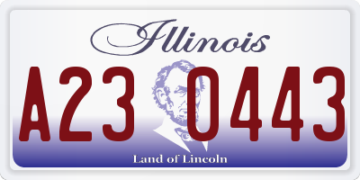 IL license plate A230443