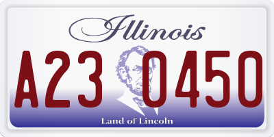 IL license plate A230450