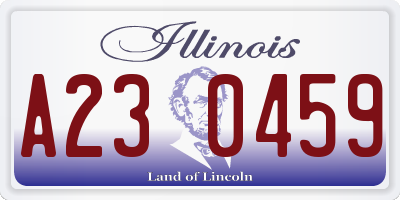 IL license plate A230459