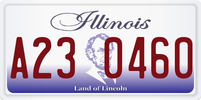 IL license plate A230460