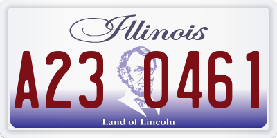 IL license plate A230461