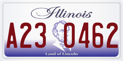 IL license plate A230462