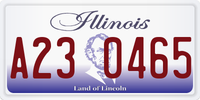 IL license plate A230465