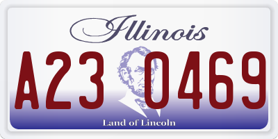 IL license plate A230469