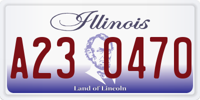 IL license plate A230470