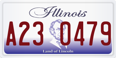 IL license plate A230479