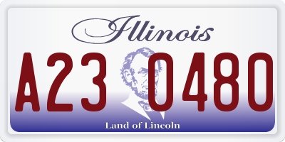 IL license plate A230480
