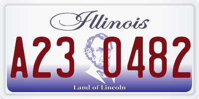 IL license plate A230482