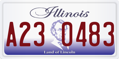 IL license plate A230483