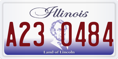 IL license plate A230484
