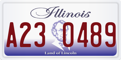 IL license plate A230489