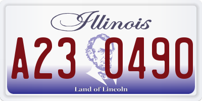 IL license plate A230490