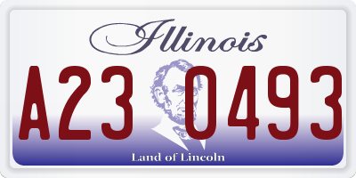 IL license plate A230493